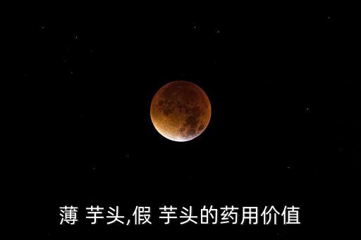 薄 芋頭,假 芋頭的藥用價(jià)值