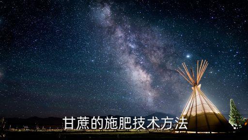  甘蔗的施肥技術方法