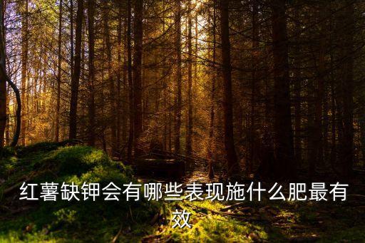  紅薯缺鉀會有哪些表現施什么肥最有效