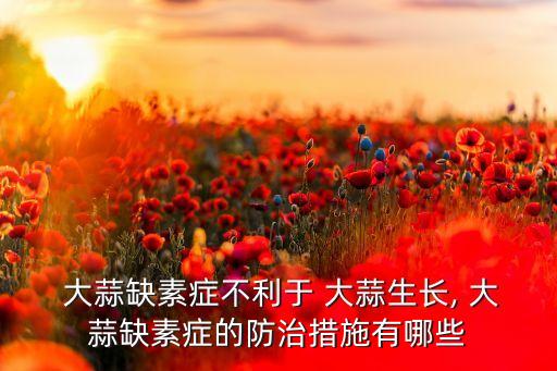  大蒜缺素癥不利于 大蒜生長, 大蒜缺素癥的防治措施有哪些
