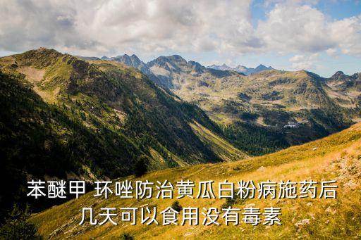 苯醚甲環(huán)唑是什么類型農(nóng)藥,農(nóng)藥苯醚甲環(huán)唑?qū)ɑ?的作用