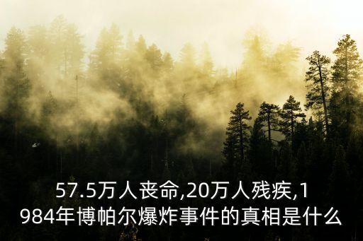 57.5萬人喪命,20萬人殘疾,1984年博帕爾爆炸事件的真相是什么