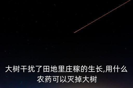 大樹干擾了田地里莊稼的生長,用什么 農藥可以滅掉大樹