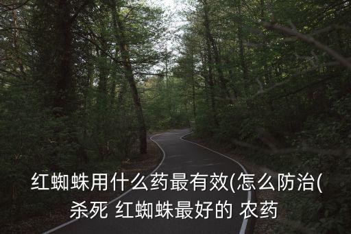  紅蜘蛛用什么藥最有效(怎么防治(殺死 紅蜘蛛最好的 農(nóng)藥