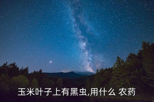 玉米葉子上有黑蟲,用什么 農藥
