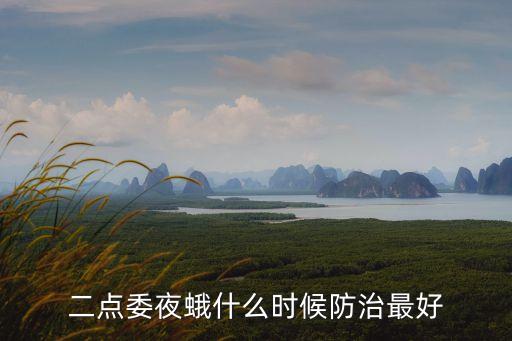 二點(diǎn)委夜蛾什么時(shí)候防治最好
