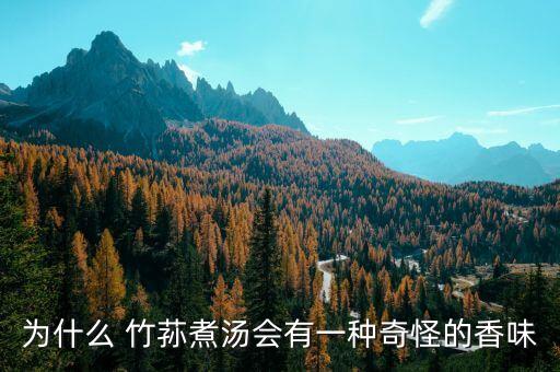 為什么 竹蓀煮湯會有一種奇怪的香味