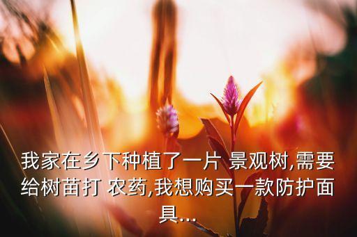 我家在鄉(xiāng)下種植了一片 景觀樹,需要給樹苗打 農(nóng)藥,我想購買一款防護(hù)面具...
