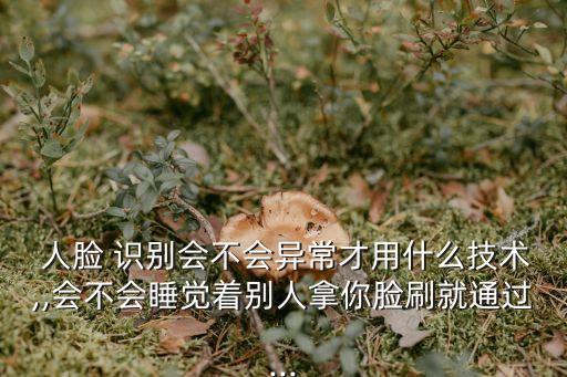  人臉 識(shí)別會(huì)不會(huì)異常才用什么技術(shù),,會(huì)不會(huì)睡覺(jué)著別人拿你臉?biāo)⒕屯ㄟ^(guò)...