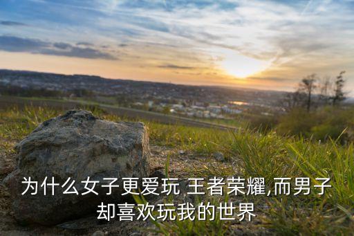 為什么女子更愛玩 王者榮耀,而男子卻喜歡玩我的世界