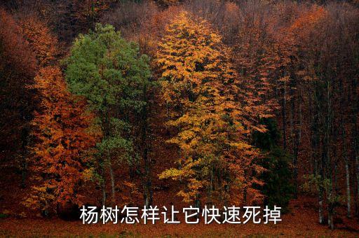 楊樹用什么農(nóng)藥死得快,什么農(nóng)藥最快讓人死