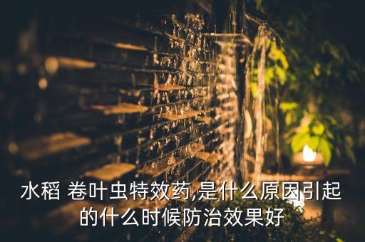 卷葉蟲爆發(fā)前用什么農(nóng)藥