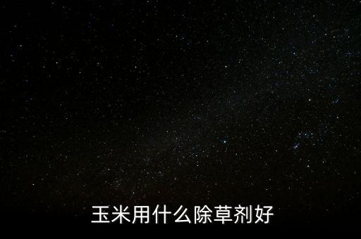  玉米用什么除草劑好