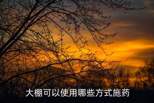  大棚可以使用哪些方式施藥