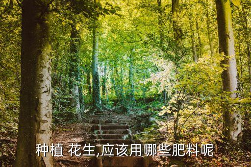 種植 花生,應該用哪些肥料呢