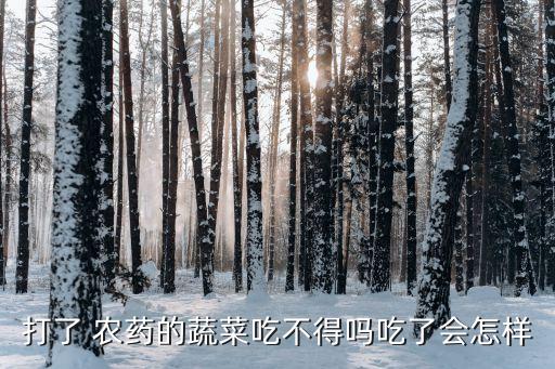 打了 農藥的蔬菜吃不得嗎吃了會怎樣