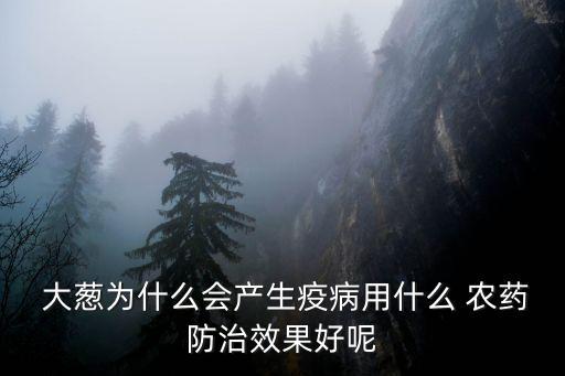  大蔥為什么會產生疫病用什么 農藥防治效果好呢