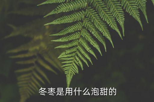  冬棗是用什么泡甜的
