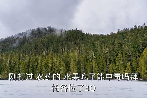 剛打過 農藥的 水果吃了能中毒嗎拜托各位了3Q