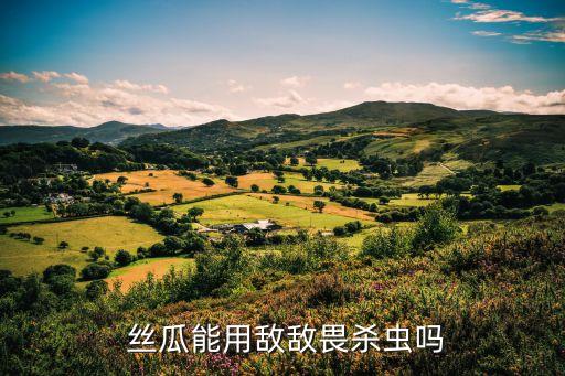  絲瓜能用敵敵畏殺蟲嗎