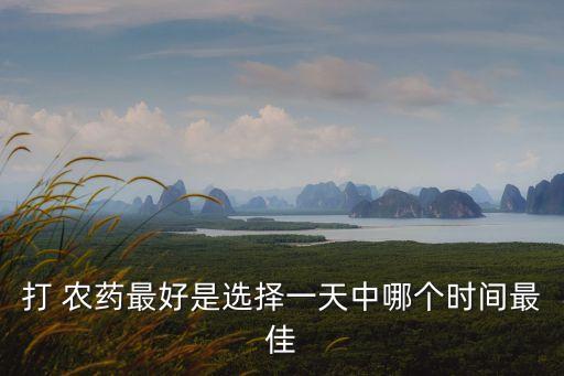 農(nóng)藥什么時間段打,打農(nóng)藥用什么水最好