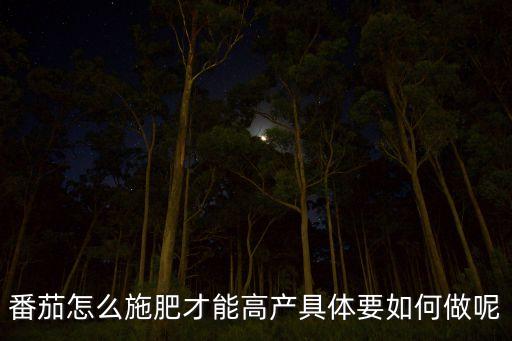 番茄怎么施肥才能高產(chǎn)具體要如何做呢