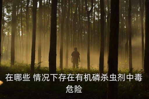在哪些 情況下存在有機磷殺蟲劑中毒危險
