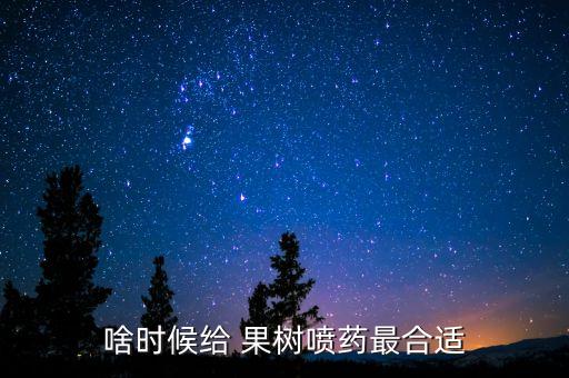 果樹什么時間用農藥,現在果樹打什么農藥好呢
