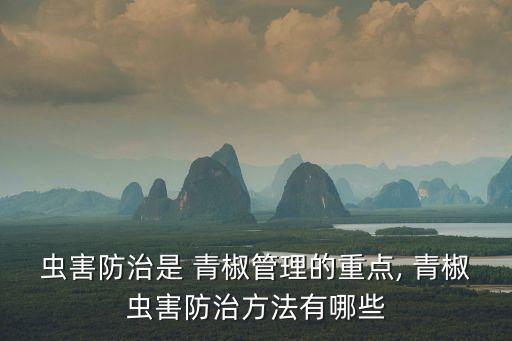 蟲害防治是 青椒管理的重點, 青椒蟲害防治方法有哪些