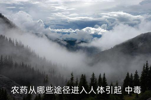  農(nóng)藥從哪些途徑進(jìn)入人體引起 中毒