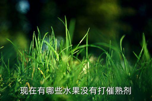 現在有哪些水果沒有打催熟劑