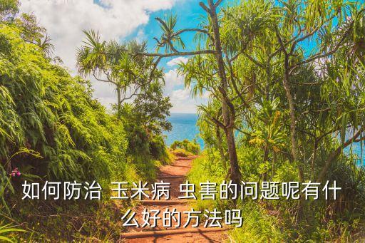 如何防治 玉米病 蟲(chóng)害的問(wèn)題呢有什么好的方法嗎