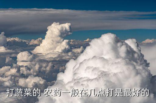 打蔬菜的 農(nóng)藥一般在幾點(diǎn)打是最好的