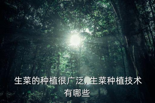  生菜的種植很廣泛, 生菜種植技術有哪些