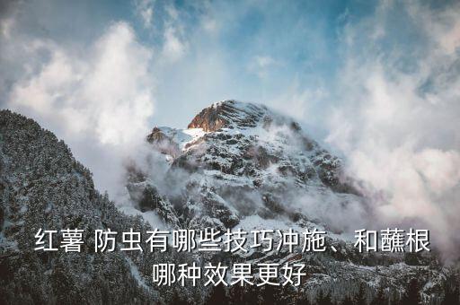 紅薯打什么農藥防蟲害呢,紅薯用什么農藥浸根