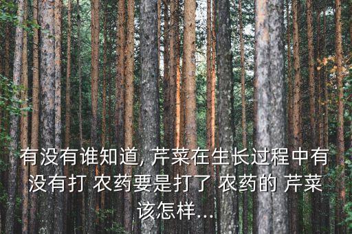 芹菜噴灑什么農藥會死亡,芹菜上一般打什么農藥