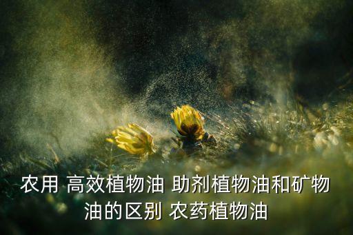 農(nóng)用 高效植物油 助劑植物油和礦物油的區(qū)別 農(nóng)藥植物油