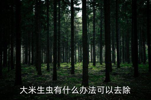 大米生蟲有什么辦法可以去除
