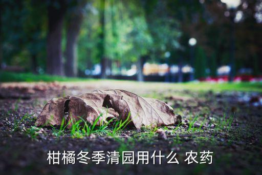 柑橘冬季清園用什么 農(nóng)藥
