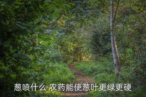蔥噴什么 農藥能使蔥葉更綠更硬