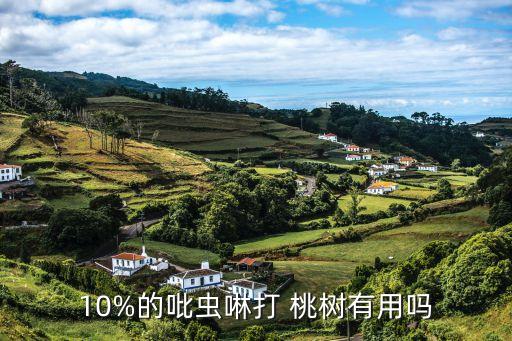 10%的吡蟲啉打 桃樹有用嗎