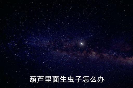  葫蘆里面生蟲子怎么辦