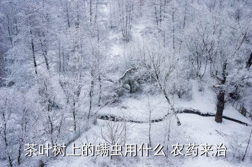 夏季茶園打什么農藥合適