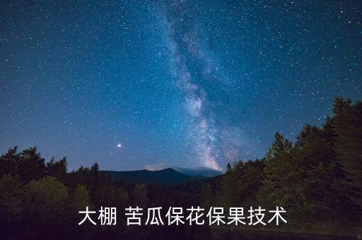  大棚 苦瓜?；ū９夹g