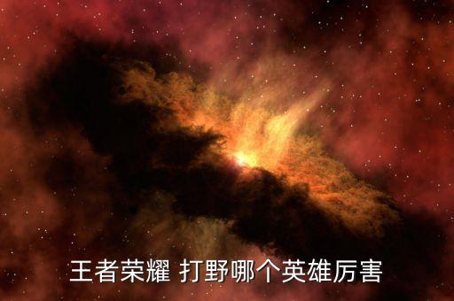 王者榮耀 打野哪個英雄厲害