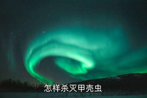 怎樣殺滅甲殼蟲