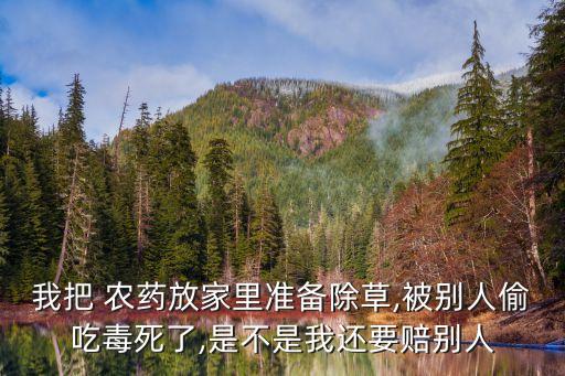 我把 農(nóng)藥放家里準(zhǔn)備除草,被別人偷吃毒死了,是不是我還要賠別人
