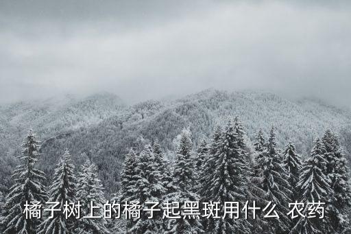 橘子樹上的橘子起黑斑用什么 農(nóng)藥