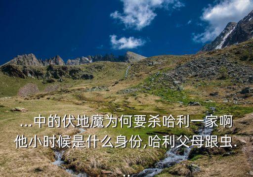 ...中的伏地魔為何要殺哈利一家啊他小時候是什么身份,哈利父母跟蟲...