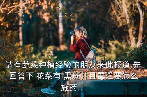 請有蔬菜種植經驗的朋友來此報道,先回答下 花菜有 黑斑并且霉爛要怎么施藥...